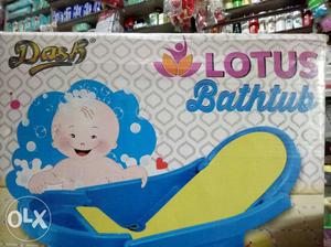 Baby's Blue And Yellow Dash Lotus Bathtub Box