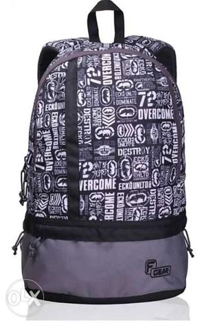 Black And Gray F Gear Backpack