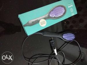 Black Dafani Electric Hair Brush Straightener With Box