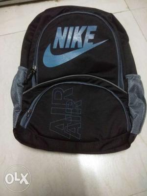 Black, Gray, And Blue Nike Backpack
