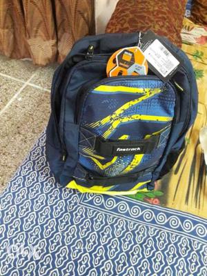 Black, Yellow, And Blue Backpack