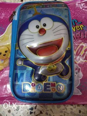 Blue Doreamon pouch box for girl and boy