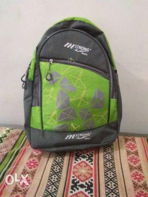 Green And Black Strong Brand Backpack