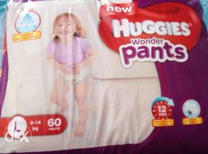 Huggies L60 Wonder Diaper Pant. Baby Weight: 9 -