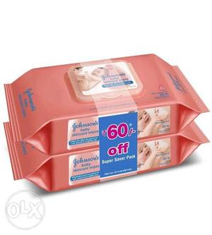 Johnson Baby wet 2 boxes of wipes at Lowest price