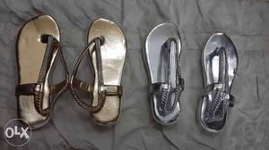 Kids footwear golden and silver.brand new