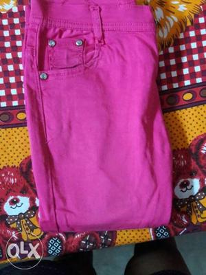 Ladies pink jean with size 28