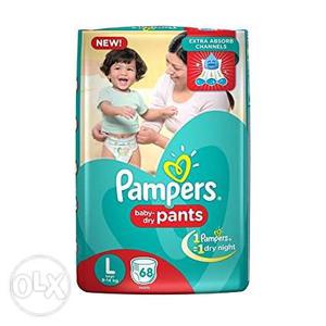 Pampers large size diaper pants (68 count)