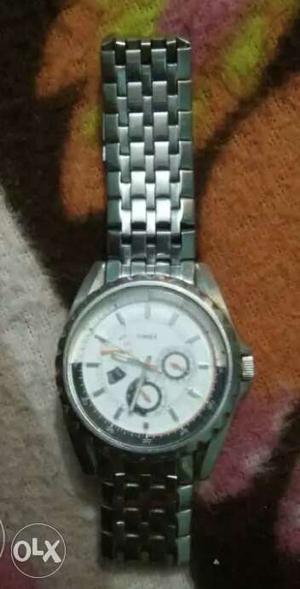 Pure stainless steel Timex watch