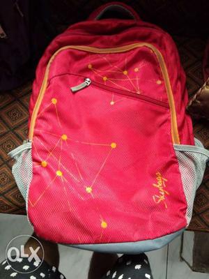 Red And Orange Skybags Backpack