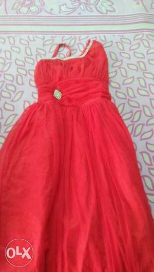 Red gown for 8 to 11 year girl