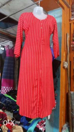 Reyon cloth. Long Sleeve kurtis. No open bottom