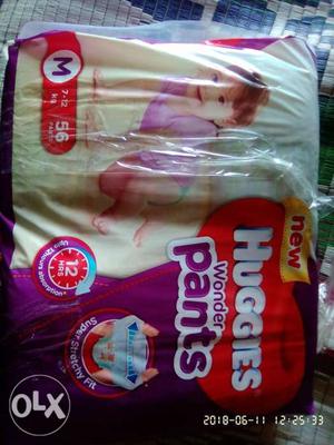 Size M Huggies Wonder Pants 56-piece Disposable Diaper Pack