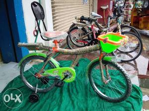 Toddler's Red And Green Bicycle