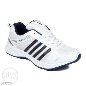 White And Black Sports Running Shoe