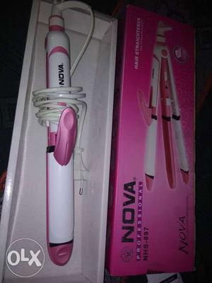 White And Pink Conair Hair Curler With Box
