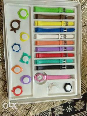 Wrist watch for kids inter changeable strap color