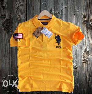 Yellow And Black U.S.P.A Poo Shirt