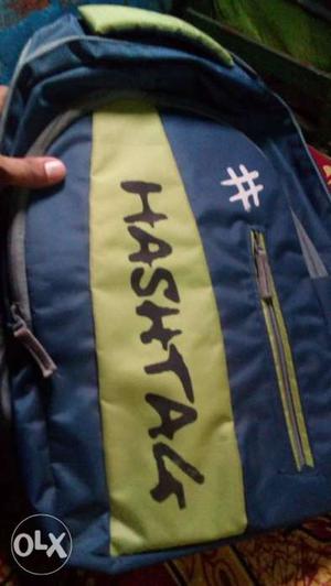 Yellow And Blue Hashtag Backpack