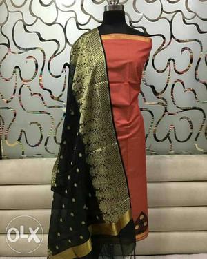*Banarasi Cotton Suit* *All 2.5 mtr each* Top: