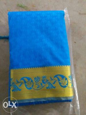 Blue And Yellow Printed Textile