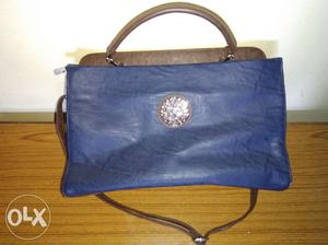 Blue and brown bag, good condition