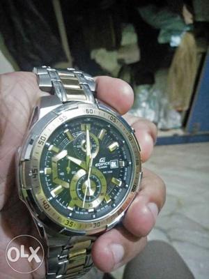 Casio edifice Gold Chronograph Watch With Link Bracelet