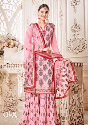 Embroidered palazzo suit