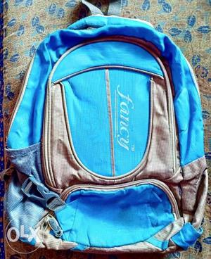 Fancy sky blue coloured bagpack good condition