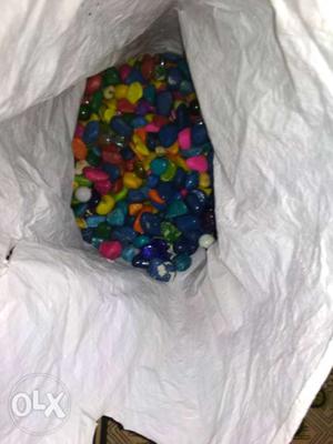 Fish tank colourful stones 5kg