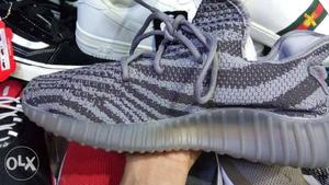 Gray And Black Adidas Yeezy Boost 350