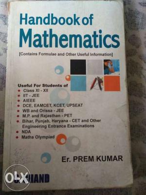 Handbook Of Mathematics By Er. Prem Kumar Book