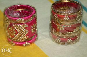 Heavy kundan work on bangles.. 650 to 700 each..