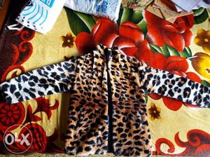 Jaguar print woollen jacket new