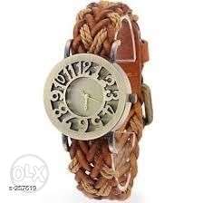 Ladies Leather Bracelet Watches Material: Leather
