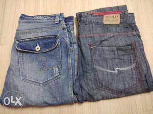 Men's jeans suitable for 32 or 34 waist size each