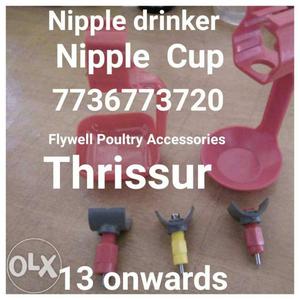 Poultry nipple drinker nipple cup and all poultry
