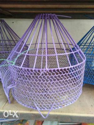 Purple Metal Frame Basket
