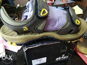 Unpaired Gray And Black Airflax Hiking Sandal With Box