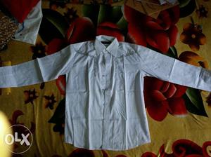 White embroidery party shirt