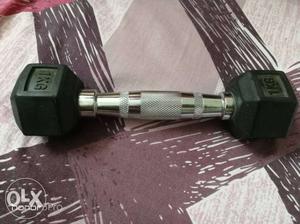 1 Kg Silver And Black Fixed Weight Dumbbell