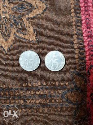 25 Paisa Old Coin i have 2 coins to sell in 2.5