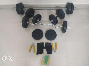 30 kg Home Gym Set with 3ft curl and 3ft Plain