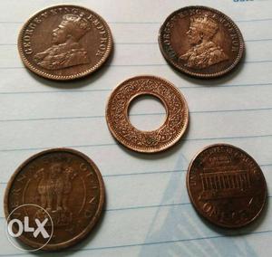 5 indian old coins only 300₹