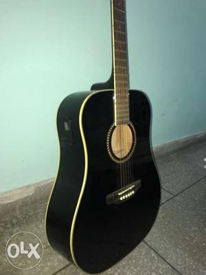 Beautiful black color Ashton Guitar with tuner