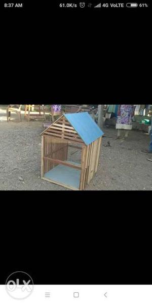 Bird Cage In Wooden Good Conditions  inch