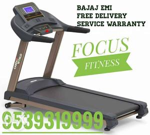 Black And Gray Treadmill With 