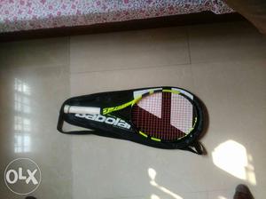 Black And Green Lawn Tennis Racket With Bag