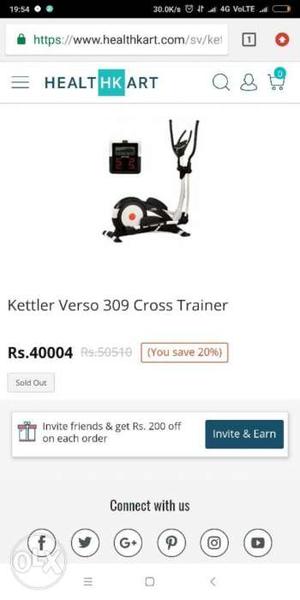 Black And White Kettler Cross Trainer Screenshot