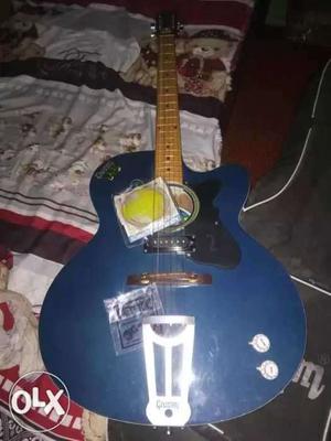Blue Gibson Acoustic Guitar